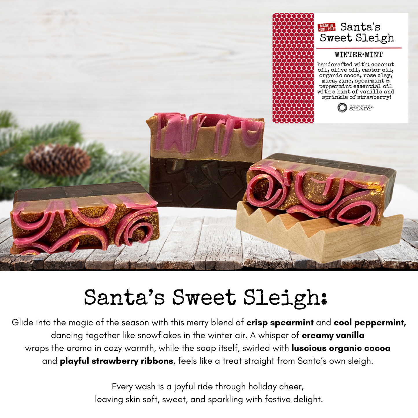 Naughty or Nice Santa Gift • Santa’s Sweet Sleigh Soap & Tray Set