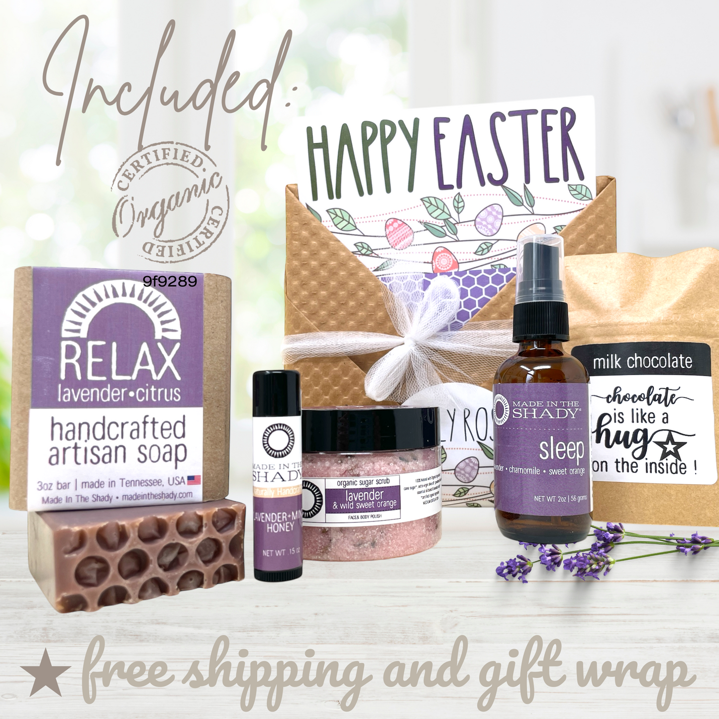 Happy Easter Lavender All Natural Adult Care Package (4 Scents to pick from)