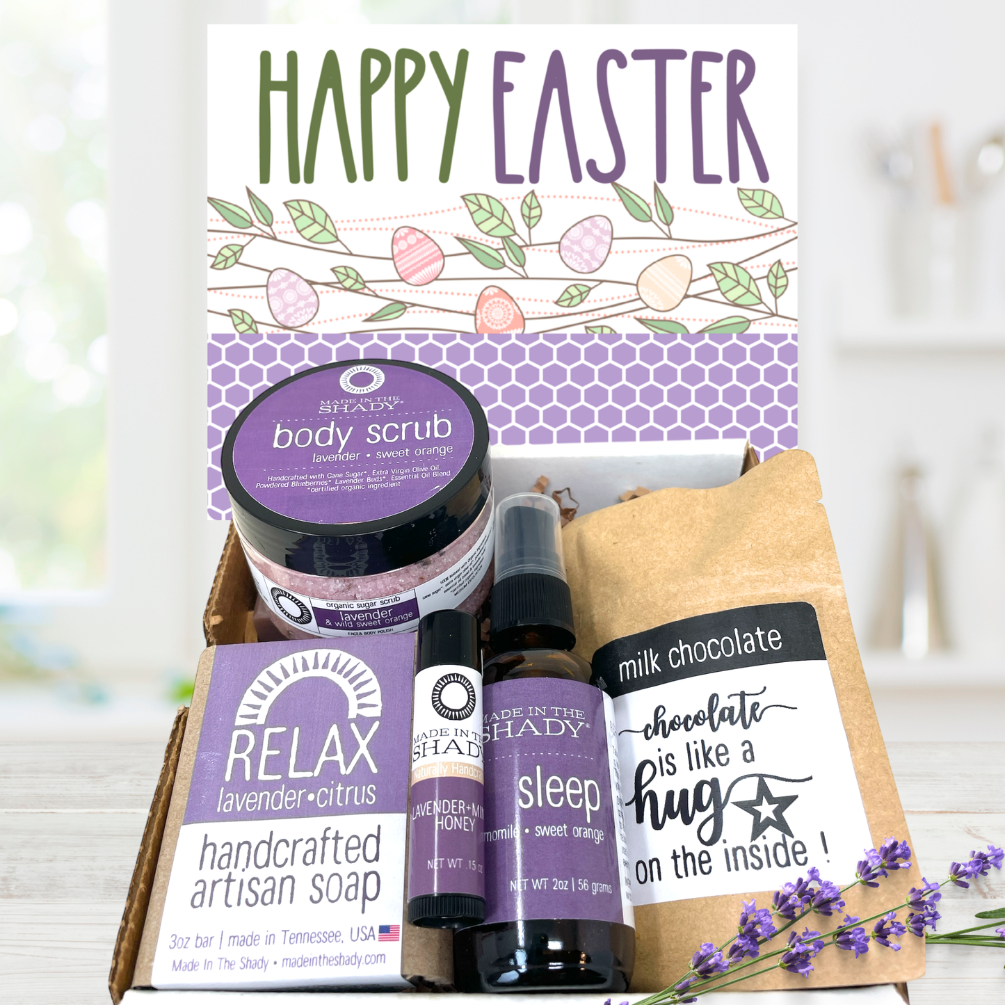 Happy Easter Lavender All Natural Adult Care Package (3 Scents to pick from)