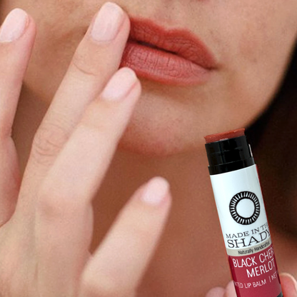 Organic Tinted Lip Balm 2 Pack • Black Cherry Merlot • Natural Lip Shimmer
