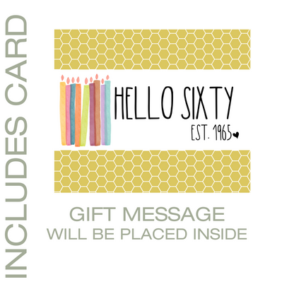 60th Ultimate Birthday Gift Self Care Package • Sixtieth Birthday Gift • Hello Sixty Est. 1965 (9PC)