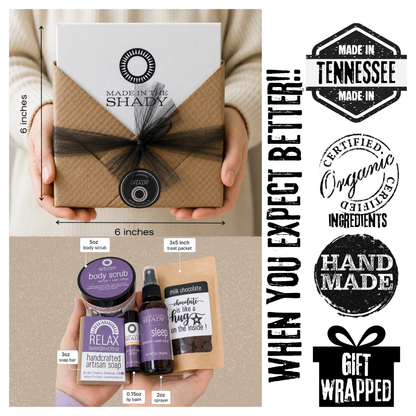 Lavender payroll specialist gift with handmade soap, sugar scrub and self care products