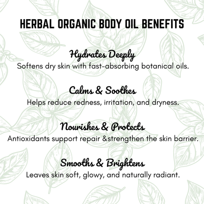 Herbal Organic Body Oil – Rosemary Spearmint Hydrating Body Oil (2 oz)
