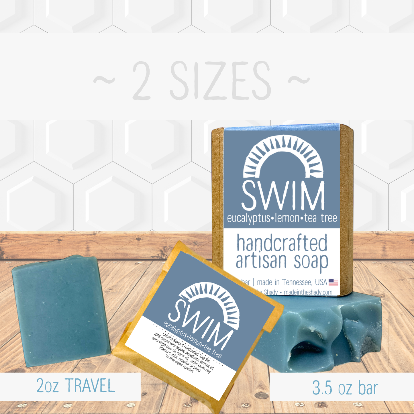 Swim Chlorine Removal Soap • Eucalyptus Lemon Tea Tree • Natural & Handmade