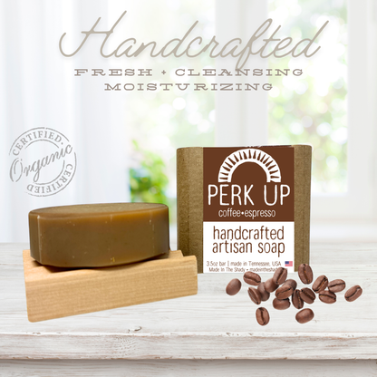 Coffee Lovers Gift Set • Perk Up Soap, Lip Balms & Fair Trade Coffee