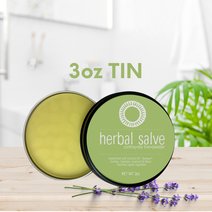 Herbal Healing Salve: Comfrey•Tea Tree•Lavender