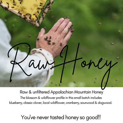 Raw Honey• Wildflower Honey of the Appalachian Mountains | 4 Sizes to Pick From