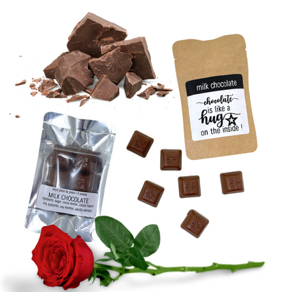 "Chocolate Is Like A Hug On The Inside!" Milk Chocolate Treat Packet