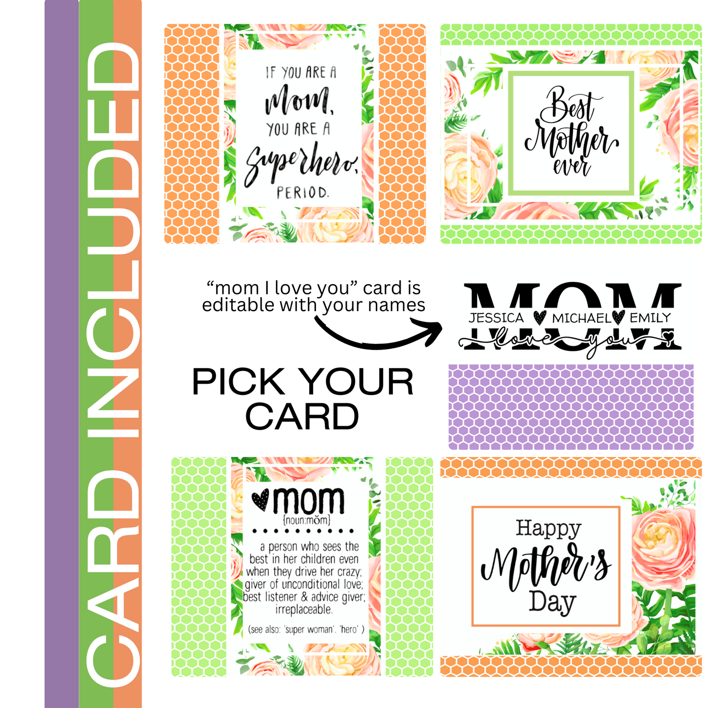 Customizable Mom Spa Care Package with Artisan Chocolates | (7pc) Lavender Variety Gift Box