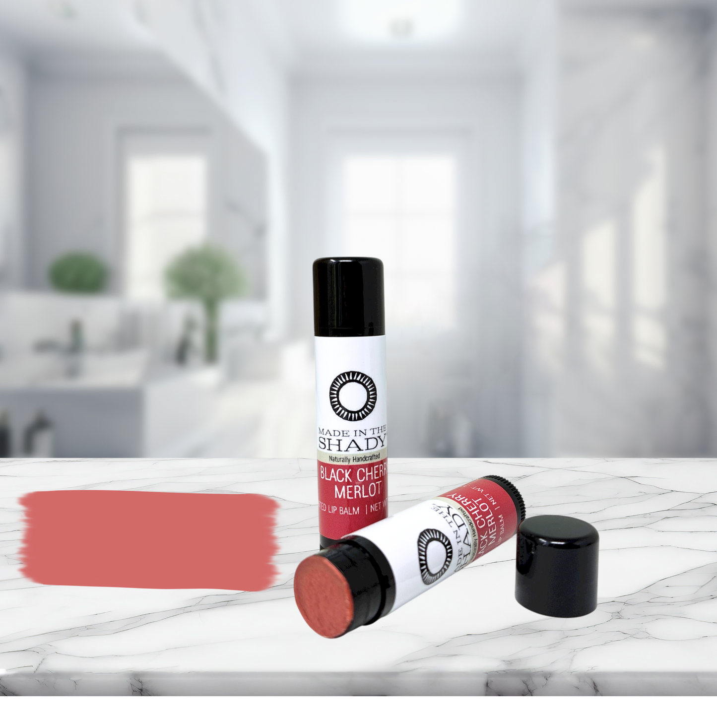 Organic Tinted Lip Balm 2 Pack • Black Cherry Merlot • Natural Lip Shimmer