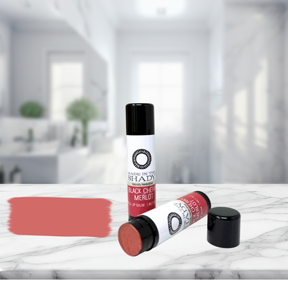 Organic Tinted Lip Balm 2 Pack • Black Cherry Merlot • Natural Lip Shimmer