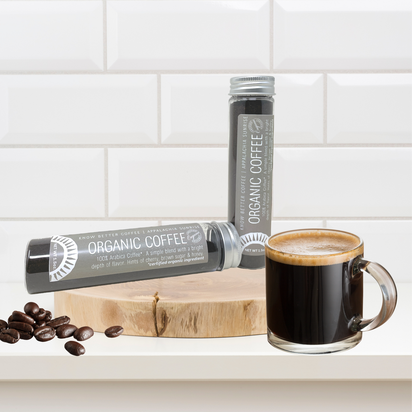 Appalachia Sunrise Organic Coffee Test Tube Favor (1.5oz)