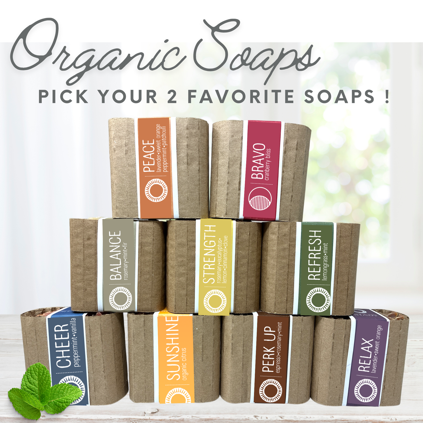 Relax and Enjoy Organic Gift Set • 3pc Handcrafted Soap & Lip Balm Gift Box Under $25 •Ready-to-Gift Self Care