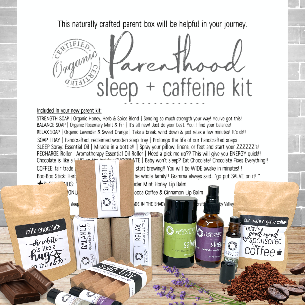 New Parent Care Package Sleep & Caffeine Kit (11PC)