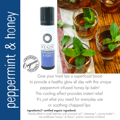 Peppermint Honey Organic Lip Balm: 2 Pack