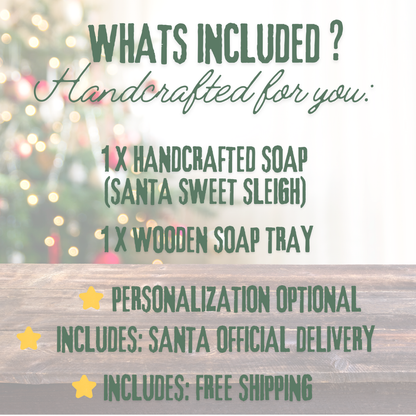 Naughty or Nice Santa Gift • Santa’s Sweet Sleigh Soap & Tray Set