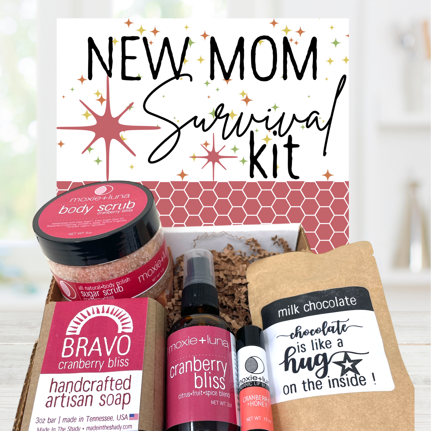 New Mom Survival Kit - Gift Wrapped (5PC)