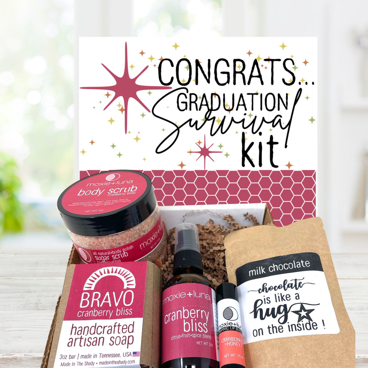 Graduation Survival Kit - Gift Wrapped (5PC)