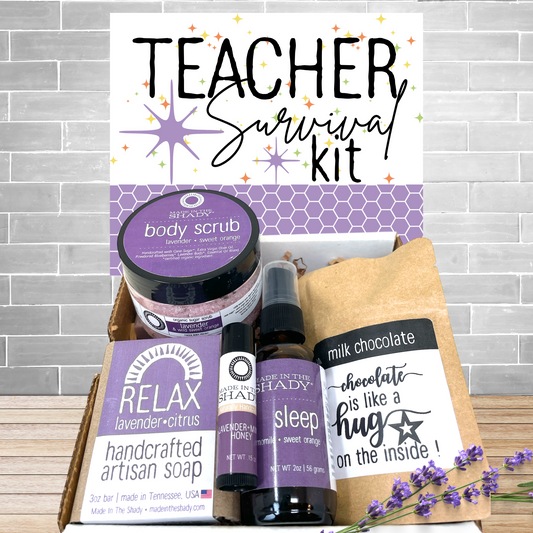 Teacher Survival Kit • Organic Self Care Gift Box in 4 Scents • Made In USA