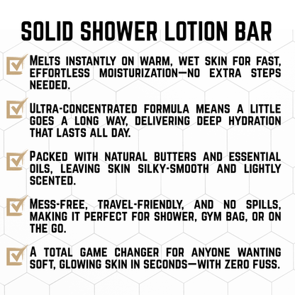 Solid Lotion Bars • Organic In-Shower Moisturizer