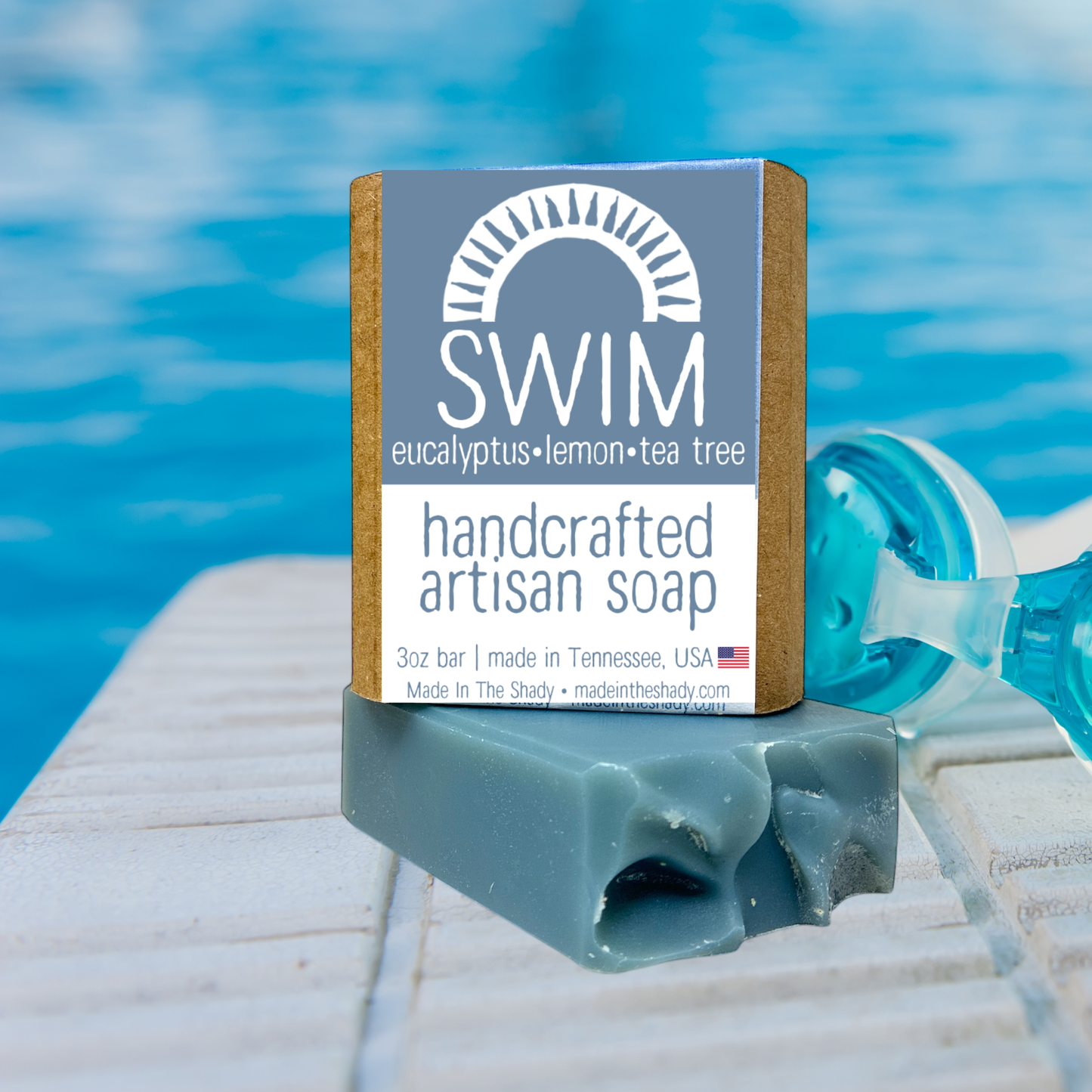 Swim Chlorine Removal Soap • Eucalyptus Lemon Tea Tree • Natural & Handmade