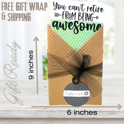 Retirement Gift Box • Handcrafted Self-Care Set • You Can't Retire from Being Awesome (12PC WRAPPED GIFT)