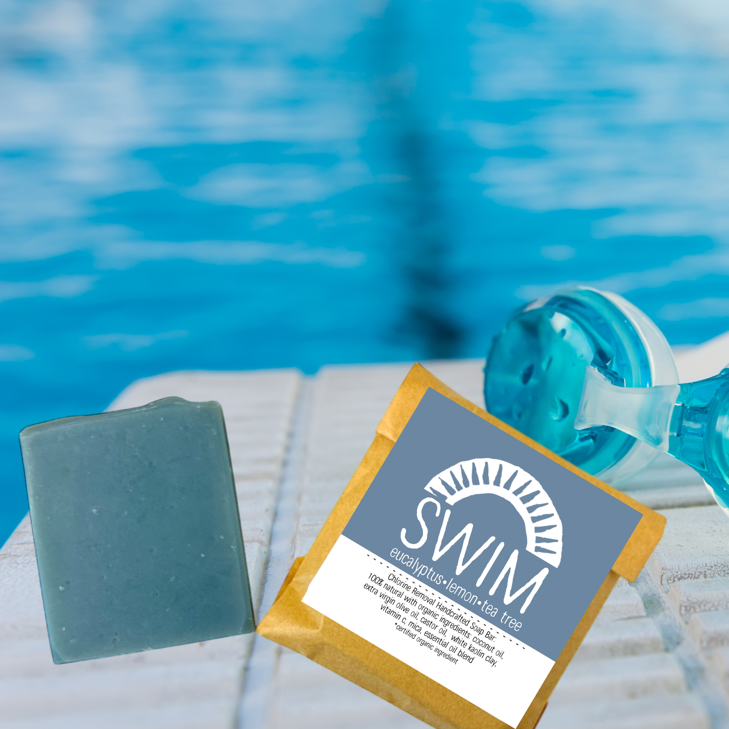 Swim Chlorine Removal Soap • Eucalyptus Lemon Tea Tree • Natural & Handmade
