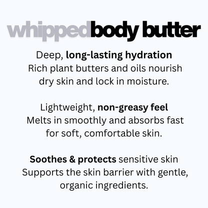8oz Whipped Body Butter – Organic Shea & Cocoa Butter | Seasonal Winter Moisturizer