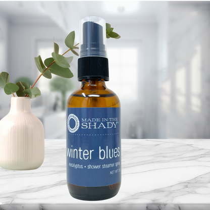 Winter Blues Eucalyptus Shower Steamer Spray – Linen, Body & Room Aromatherapy • Sinus & Congestion Relief
