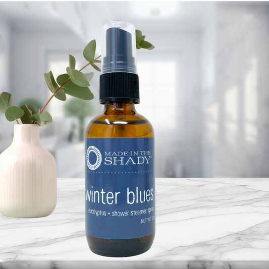 Winter Blues Eucalyptus Shower Steamer Spray – Linen, Body & Room Aromatherapy • Sinus & Congestion Relief