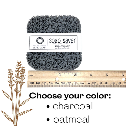 Soap Saver Soap Lift Soap Riser Pad Natural in Color charcoal or oatmeal